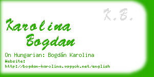 karolina bogdan business card